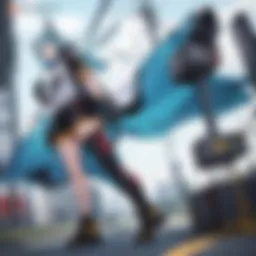 A detailed display of gear otaku merchandise showcasing various collectibles and figures