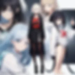 A cluster of iconic anime characters showcasing distinct traits