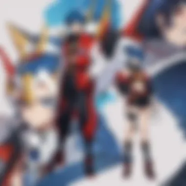 Detailing Techniques in Gunpla A close-up of a Gunpla model's fine details, highlighting the techniques used to replicate Gurren Lagann's aesthetic.