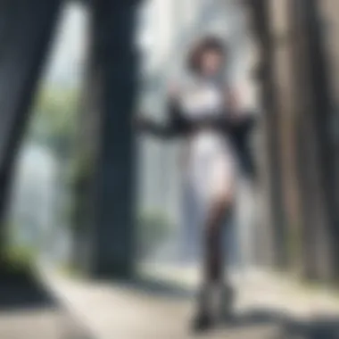 Immersive World-Building An artful depiction of the anime's world, showcasing rich landscapes and settings.