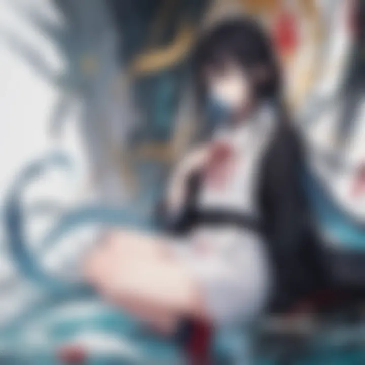 A dramatic scene depicting the main character in a moment of introspection.