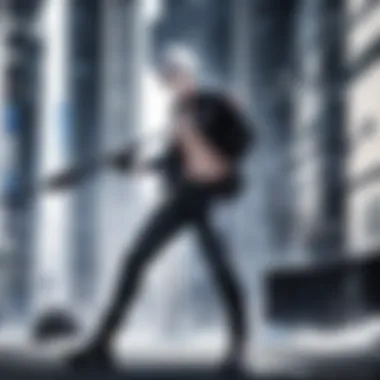 An evocative depiction of a pivotal fight scene that highlights the show's action dynamics.