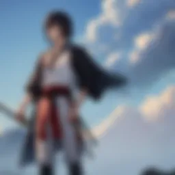 A depiction of Hanzō Hattori in traditional samurai armor, showcasing his warrior spirit.