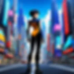 A futuristic cityscape depicting the essence of Metropolis anime.