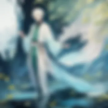 Ginko: The Wanderer of Mushishi An illustration of a Ginko, the main character, amidst nature.