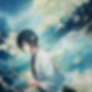 Mystical World of Mushishi A serene landscape depicting the mystical world of Mushishi.