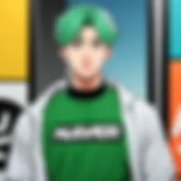 A creative representation of the Naver Webtoon logo