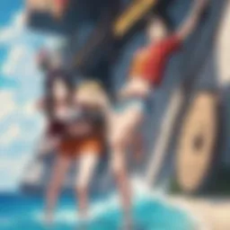 Luffy and crew embarking on their adventure