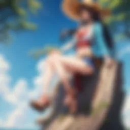 A vibrant depiction of the Straw Hat Pirates in action