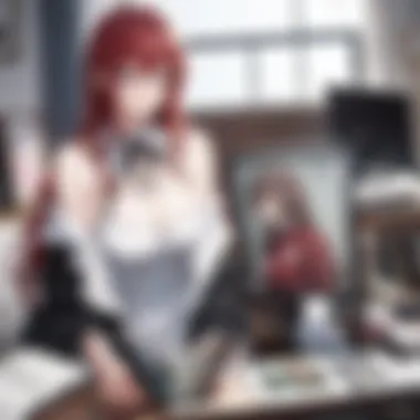 Comparison of traditional manga and digital manga on a Kindle