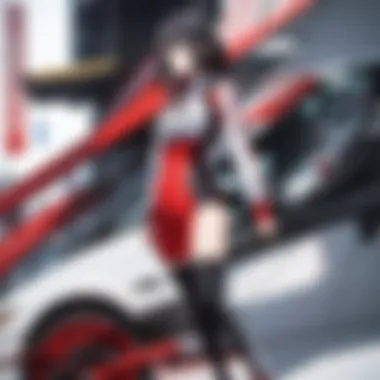 The Thrill of the Race Dynamic portrayal of the Redline Race featuring racing machines and vibrant landscapes