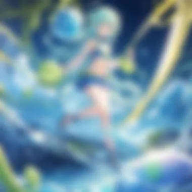 The Enchanting World of Slime Reincarnation A mystical realm with vibrant landscapes and fantastical creatures