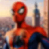 A captivating illustration of the main character in a spider form, showcasing her unique abilities and environment.