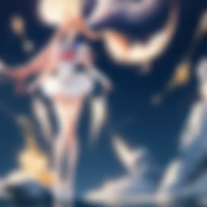 An artistic representation of the Sailor Moon Crystal logo intertwined with cultural symbols.