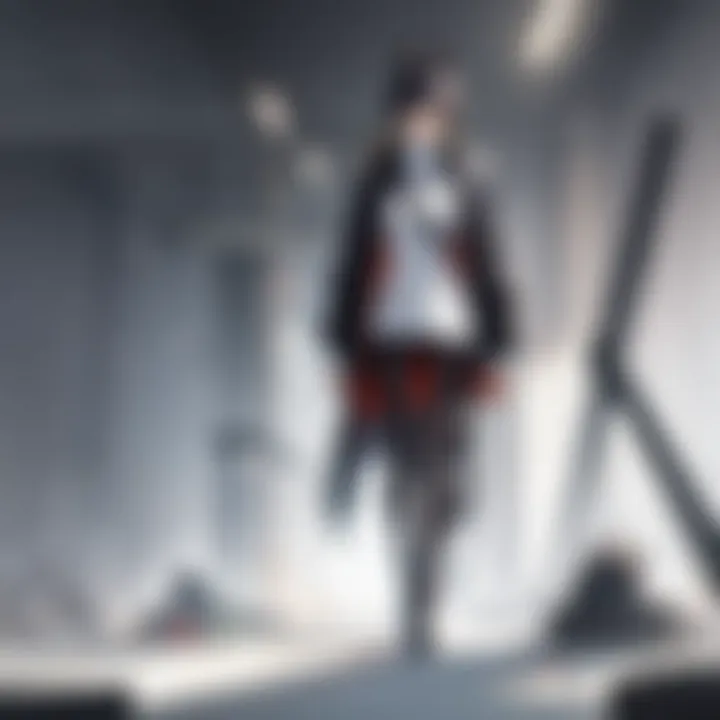 An artistic portrayal of Dobermann interacting with other characters in Arknights, emphasizing her role in the story.