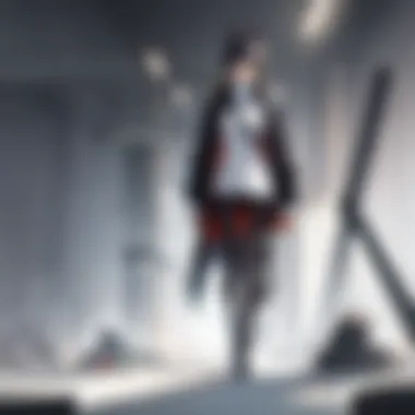 Dobermann Interacting with Allies An artistic portrayal of Dobermann interacting with other characters in Arknights, emphasizing her role in the story.