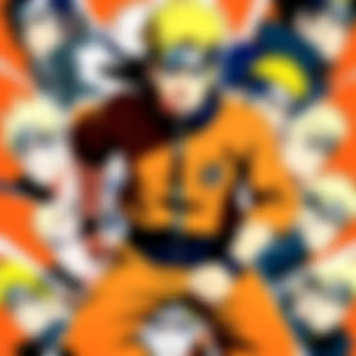 A collage representing fan culture and its influence on the new Naruto series.