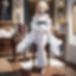 A detailed close-up of an intricate anime figure showcasing exceptional craftsmanship and artistry.