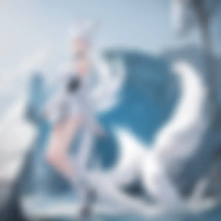 An artistic representation of a white fox intertwined with traditional symbols from various cultures, emphasizing its multifaceted significance.