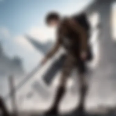 Themes of Freedom and Conflict A vibrant depiction of the key thematic elements within Attack on Titan, such as freedom and conflict.