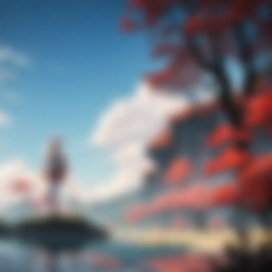 Inuyasha standing in a mystical forest