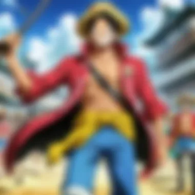 Artistic Visuals of One Piece: Stampede An artistic representation highlighting the intricate animation styles used in One Piece: Stampede.