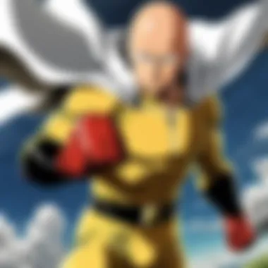 Saitama vs Traditional Heroes A juxtaposition of Saitama and traditional superheroes, highlighting their differences.