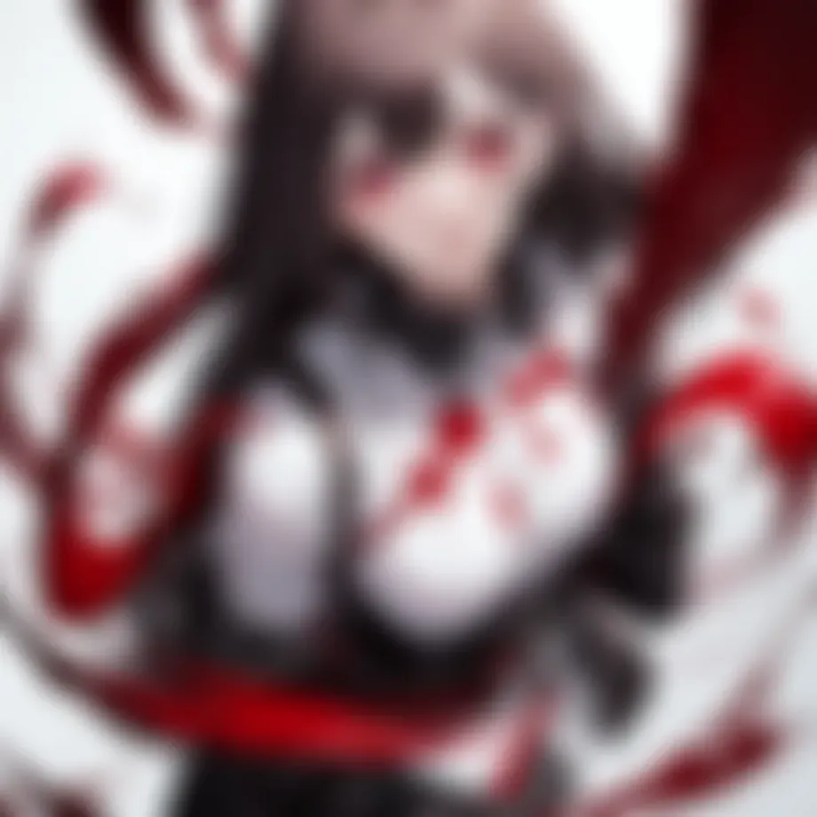 A captivating scene from Blood C depicting its intense visuals