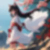 A captivating still from the Inuyasha movie series