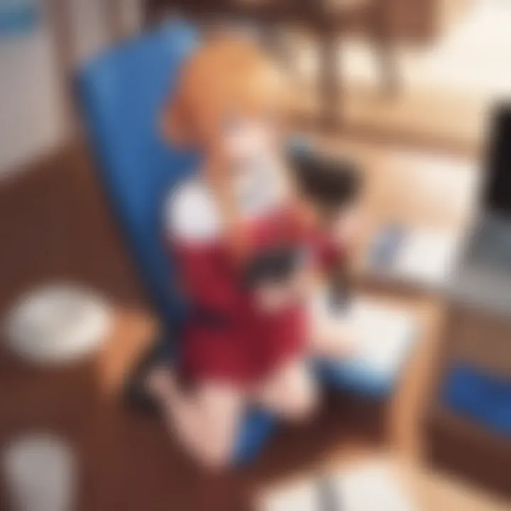 User enjoying Toradora on a tablet