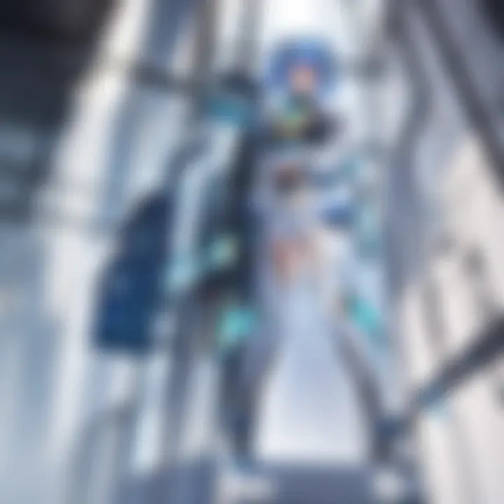 An illustration highlighting the technological advancements featured in Xenosaga.
