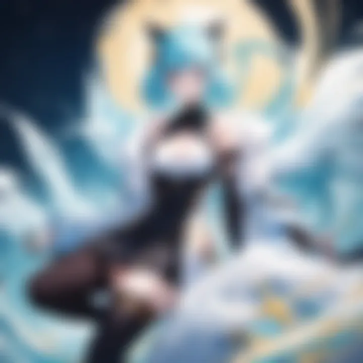 Character embodying xiren in a vibrant anime setting
